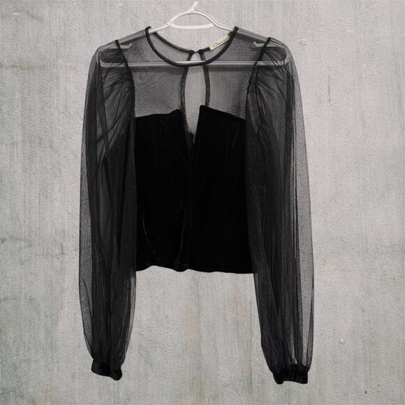 Carmin Black Whimsygoth Sheer Supported Torso M Women Gothic Punk Grunge Style - Picture 1 of 10